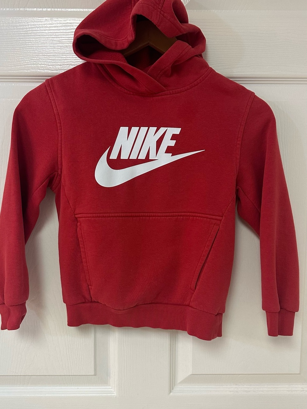 Nike Red Pullover Hoodie with White Swoosh